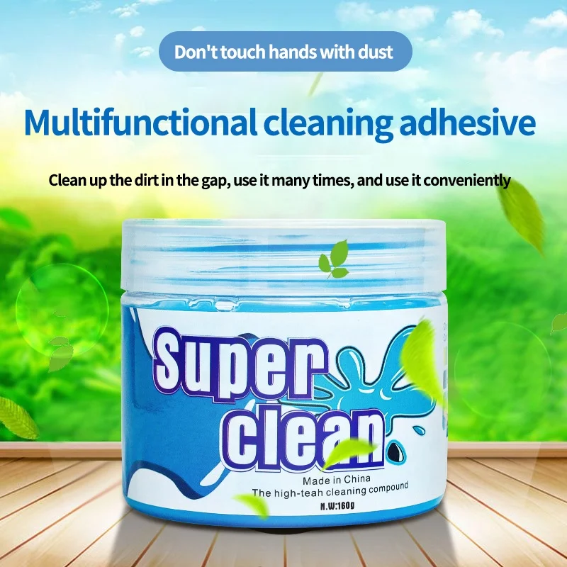 Wholesale keyboard Cleaner Dust Cleaning Jelly mud 160g Super magic Car Cleaning Gel For Car Interior dust cleaning
