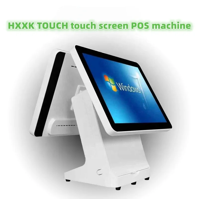 15inch cash register pos system with dual screen QR reader 58mm printer pos supermarket restaurant coffee shop pos