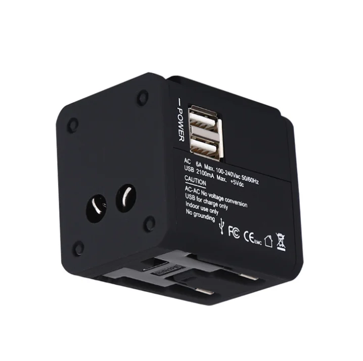 Adapter Travel Smart Plug Sockets USB Charger Socket Universal EU US UK Smart Electric sockets With 2 USB FREE SHIPPING DHL
