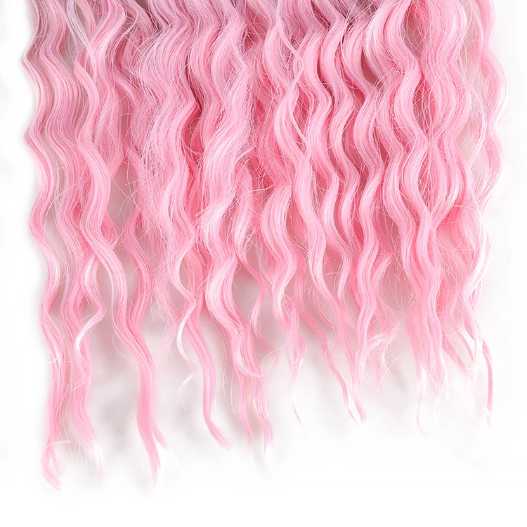 Wholesale Soft Curling Crochet Hair 22inch 30Inch Water Wave Twist Synthetic Kanekalon Braiding Hair Extensions For Black People