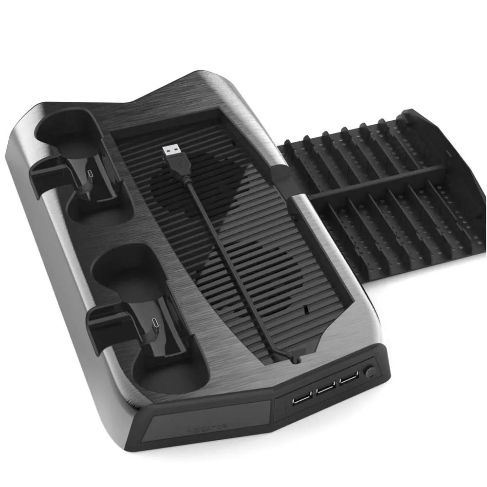 2021 Vertical PS5 Charging Dock with CD Holder for PlayStation 5 PS5 Controller Charger Console Cooling PS5 Charging Dock