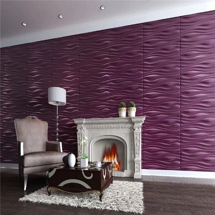 Soundproof 3d decorative panel interior pvc wall panels wall decoration 3d board for bedroom tv background