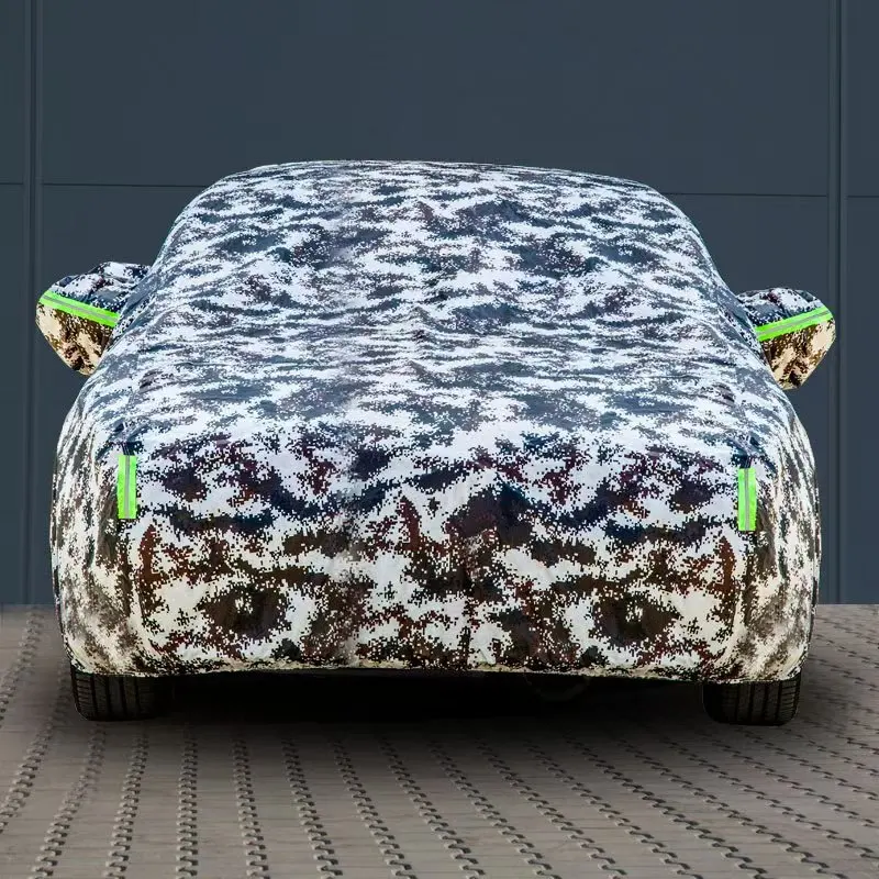 Factory Directly Camouflage Car Cover With Reflective Strips Uv Protect Universal Fully Waterproof,Durable Car Covers