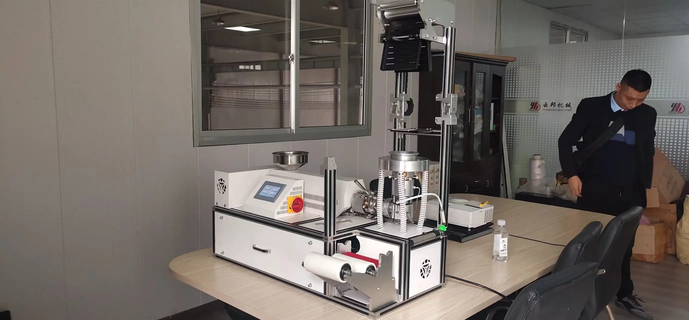 HDPE LDPE PP PE PLA Plastic Polymer Nylon Fully Automatic Single Layer Laboratory Small Film Blowing Machine