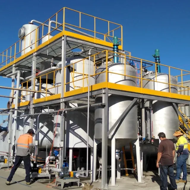 Waste motor oil used engine oil to diesel API standard recycling refinery machine