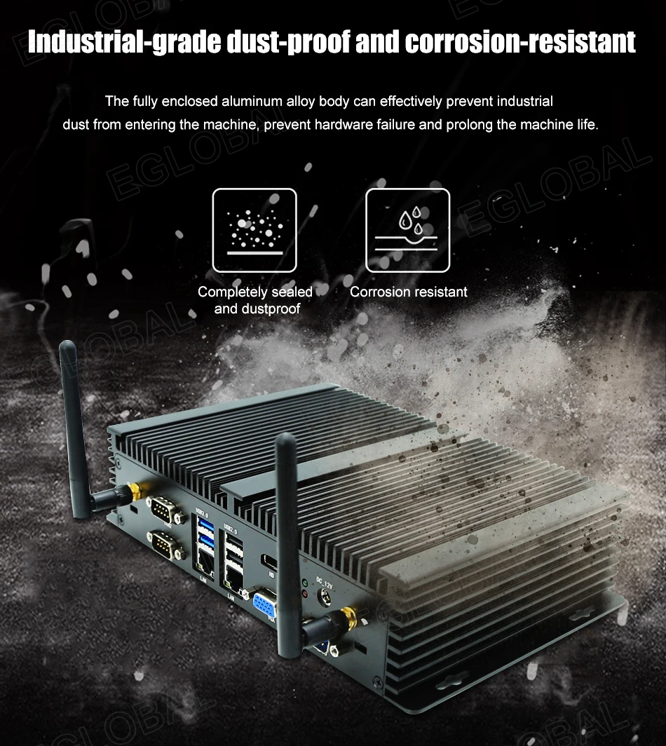 Hot sale Fanless Industrial Computer NUC Core i5/ i7 6*RS232 COM Portable Mini PCs Win10/Linux Industrial Mini PC