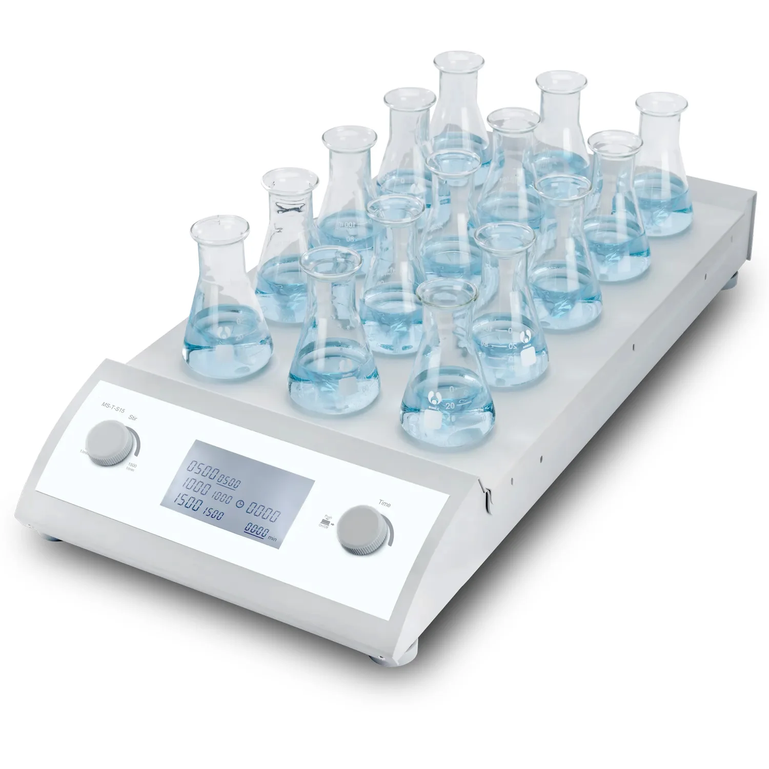 460x304mm 100-1500rpm Speed Laboratory Stirring Heating Lab 15-Position Magnetic Stirrer