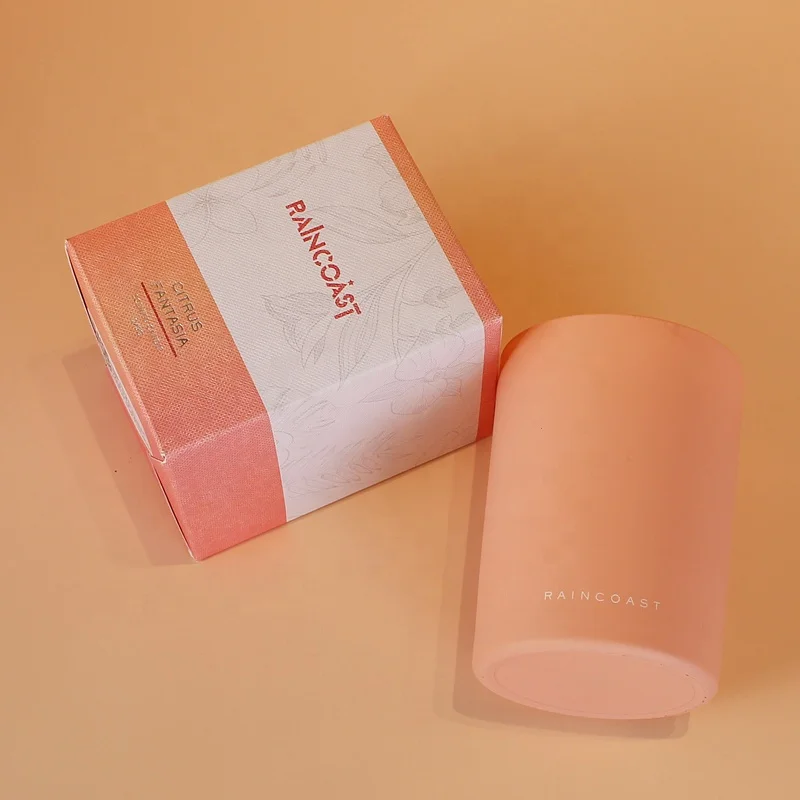 RAINCOAST Low MOQ Tinted Glass Jar Candles Luxury 240g Soy Wax Candle