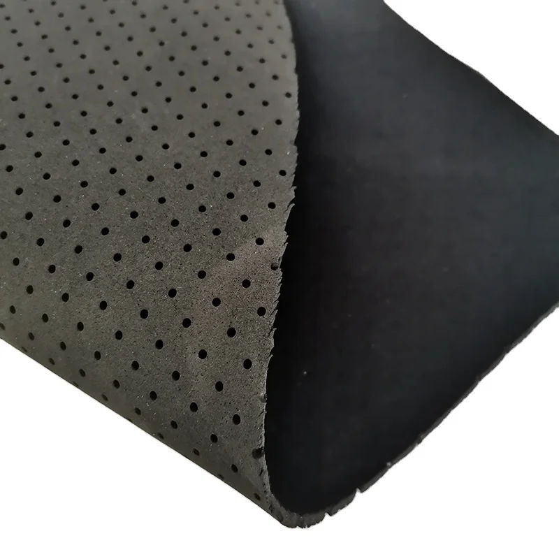 Custom 2mm 3mm 4mm Three Layers Perforated Breathable Materials Punch Hole Neoprene Fabric For Bags/Shoes/Medical Support
