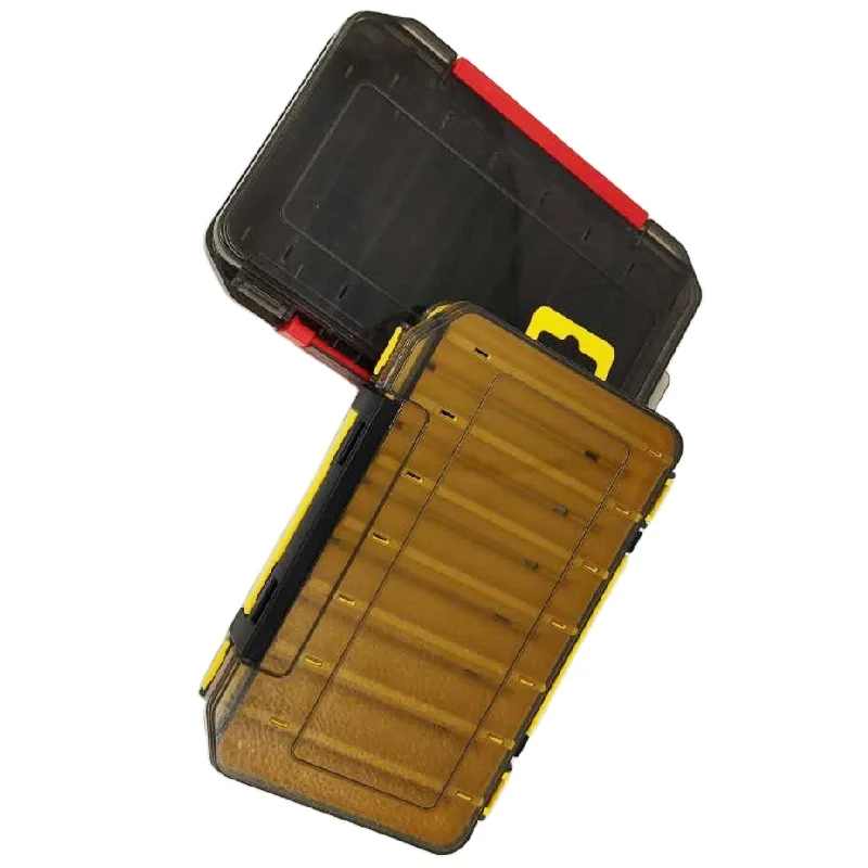 In  Stock 14 Compartments Fishing Tackle Lure Case Egi Squid Jig Minnows Bait Reversible Double Sided Fishing Lure Tackle Box