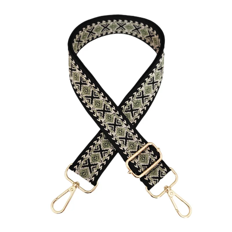 2024 Support mixed wholesale Check Jacquard Ethnic Style Shoulder Bag Strap Crossbody Strap Accessories Adjustable Strap