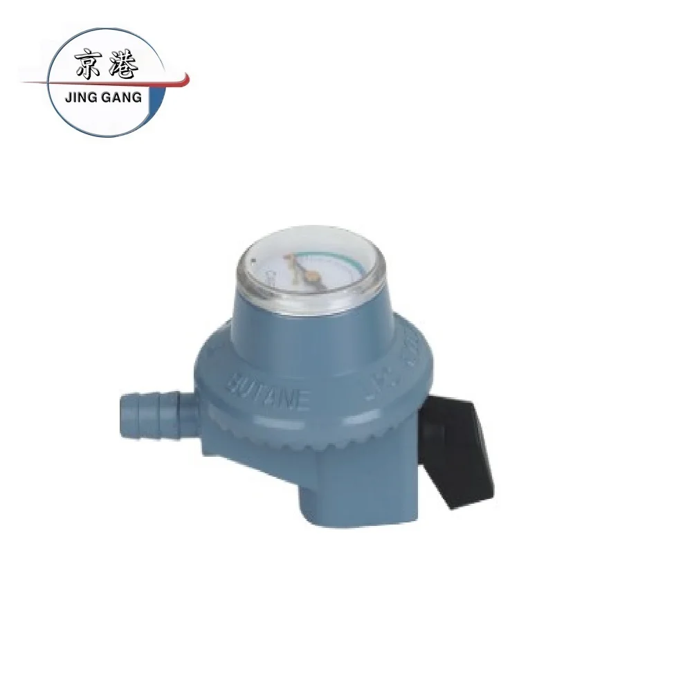 LPG gas regulator with aluminium alloy body and gauge