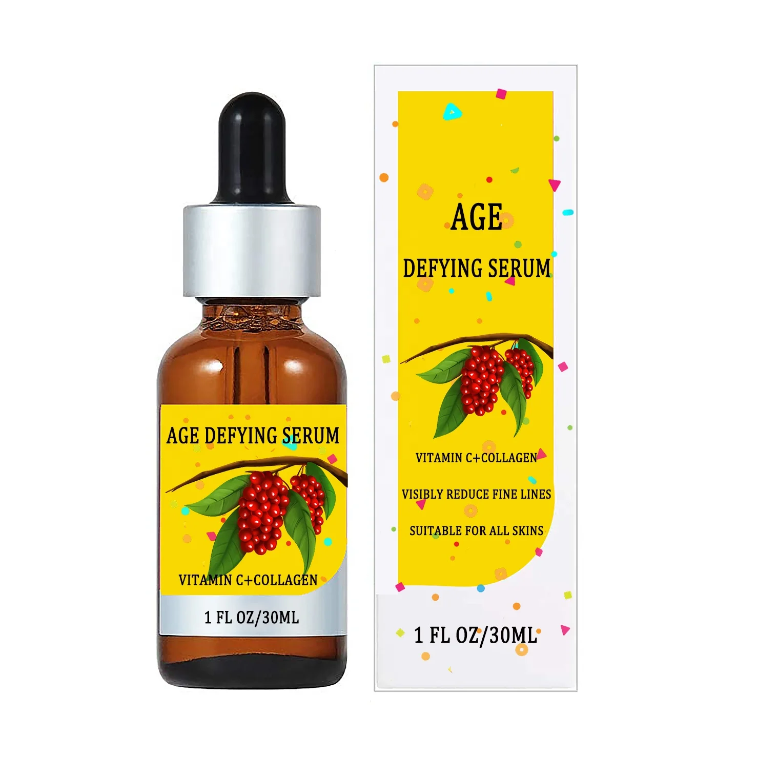 Private Label Serum Firm Hydrating and Anti Aging Brightening Serum 30mL with Hyaluronic Acid