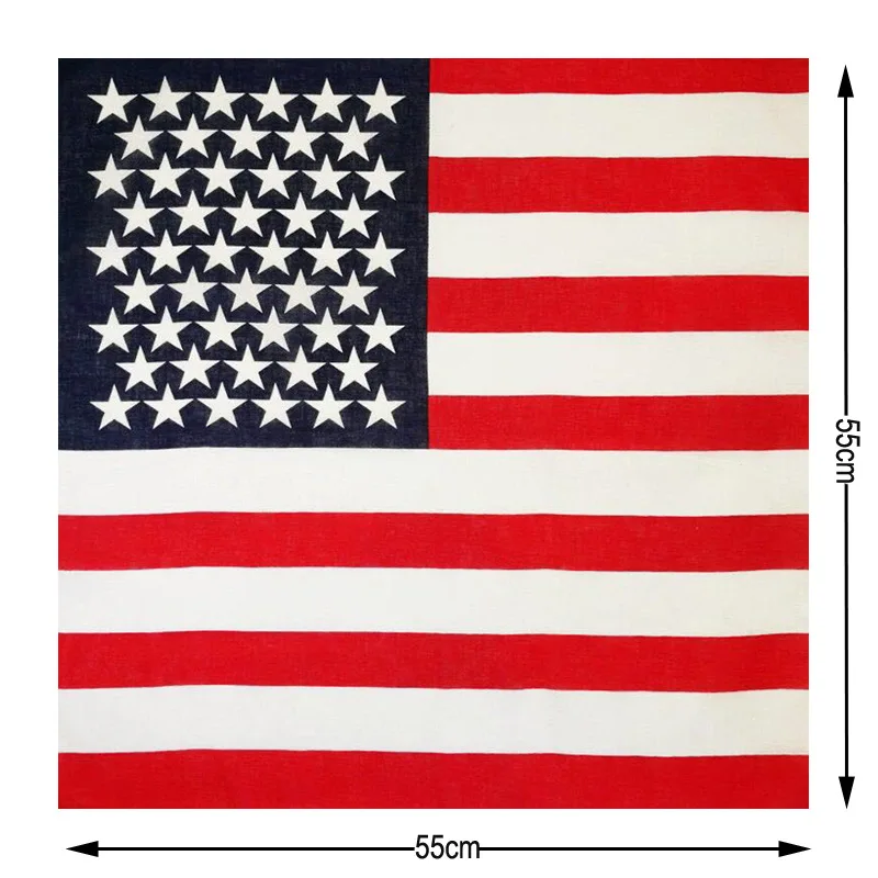Tanpopo Popular American Flag USA Square Dog Bandana Bibs Scarf Patriotic Cats Kerchief for Small Large Pets Cotton Towel