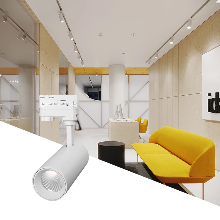indoor ceiling cct adjustable beam angle commercial shop led rail track spot light 12w 20w 36w hotel project track mounted light