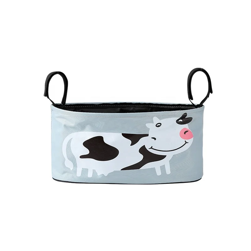 Multi-Function Canvas Baby Strollers Organizer, Universal Saddlebag Baby Crib small diaper bag