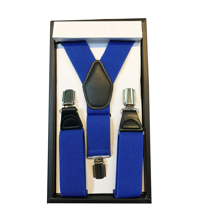 
Solid Color Men Belt Set Boys Suspenders Polyester Y Back Braces Adjustable Elastic OEM 