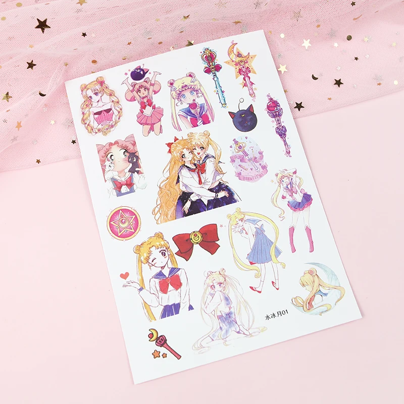 China Wholesale Amazon Top Selling 50Pcs Anime Graffiti Stickers Die Cut Non-Toxic Sailor Moon Cartoon Stickers