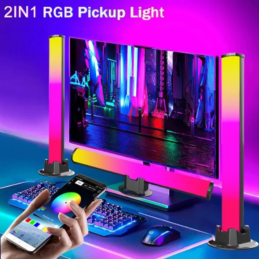 Music Sync Led Disco Night Club Bar Scanning Beam Lights RGB Atmosphere Lamp TV Wall Computer Game Room Decorate Night Lights