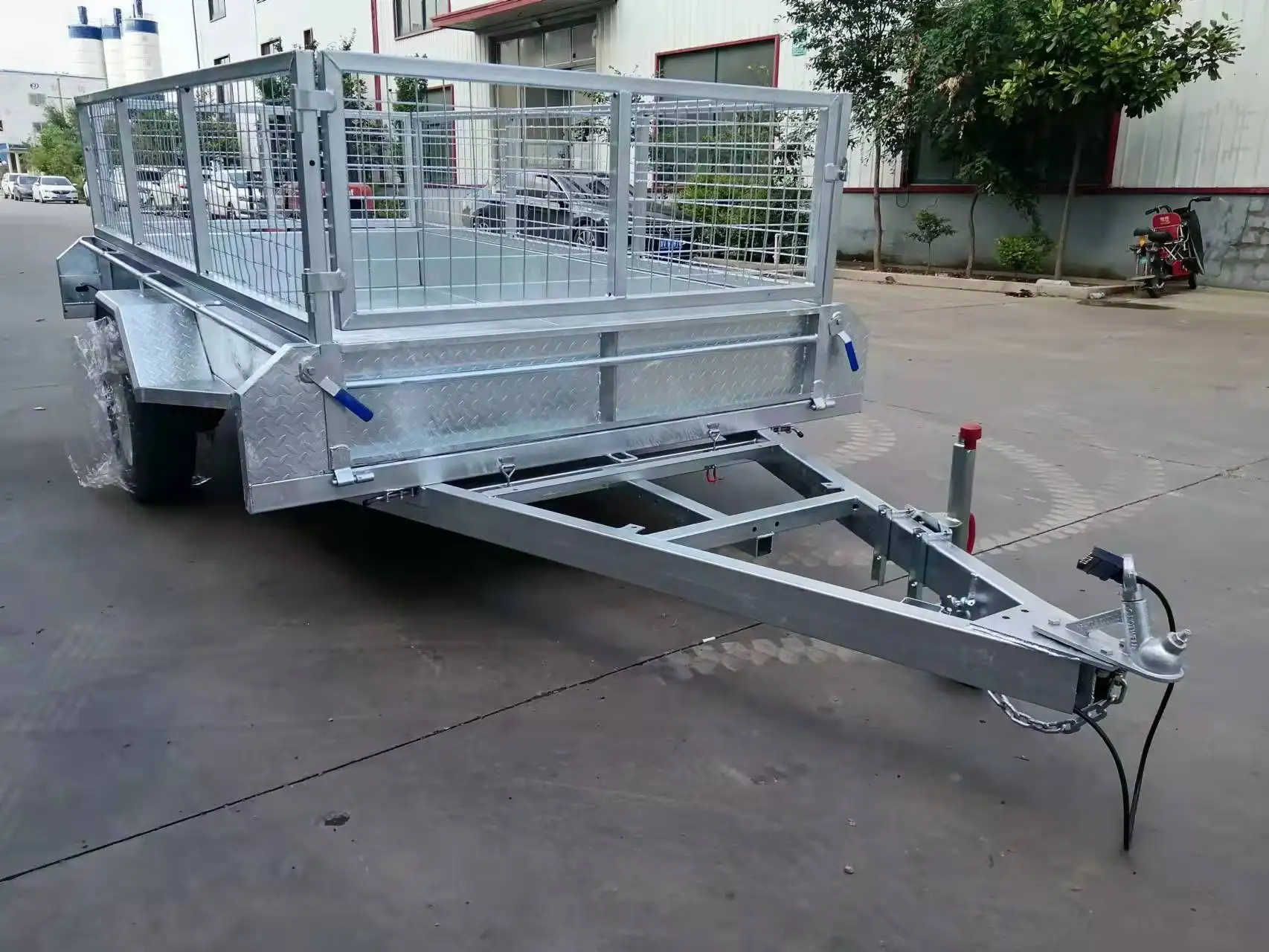 Стальной сетчатый грузовой прицеп 6x4 по