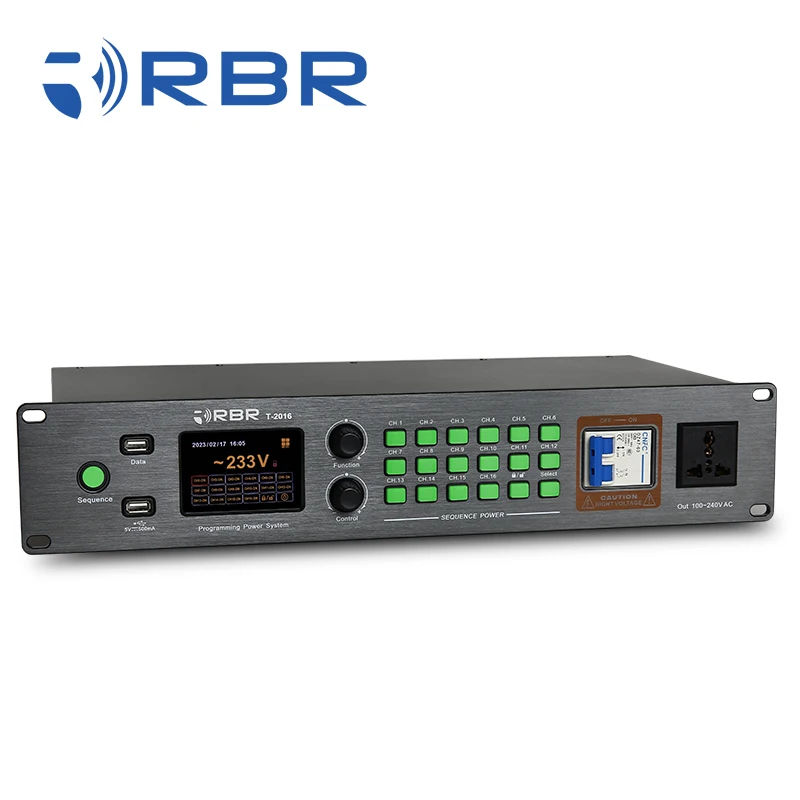 Сенсорный экран t2016 16 + 1CH контроллер последовательности питания с фильтром