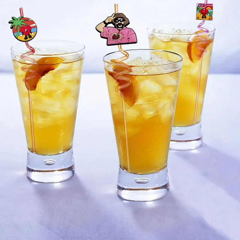 Wholesale Customized PVC Cute Croc Bar Accessories DIY PVC Drinking Straw Toppers