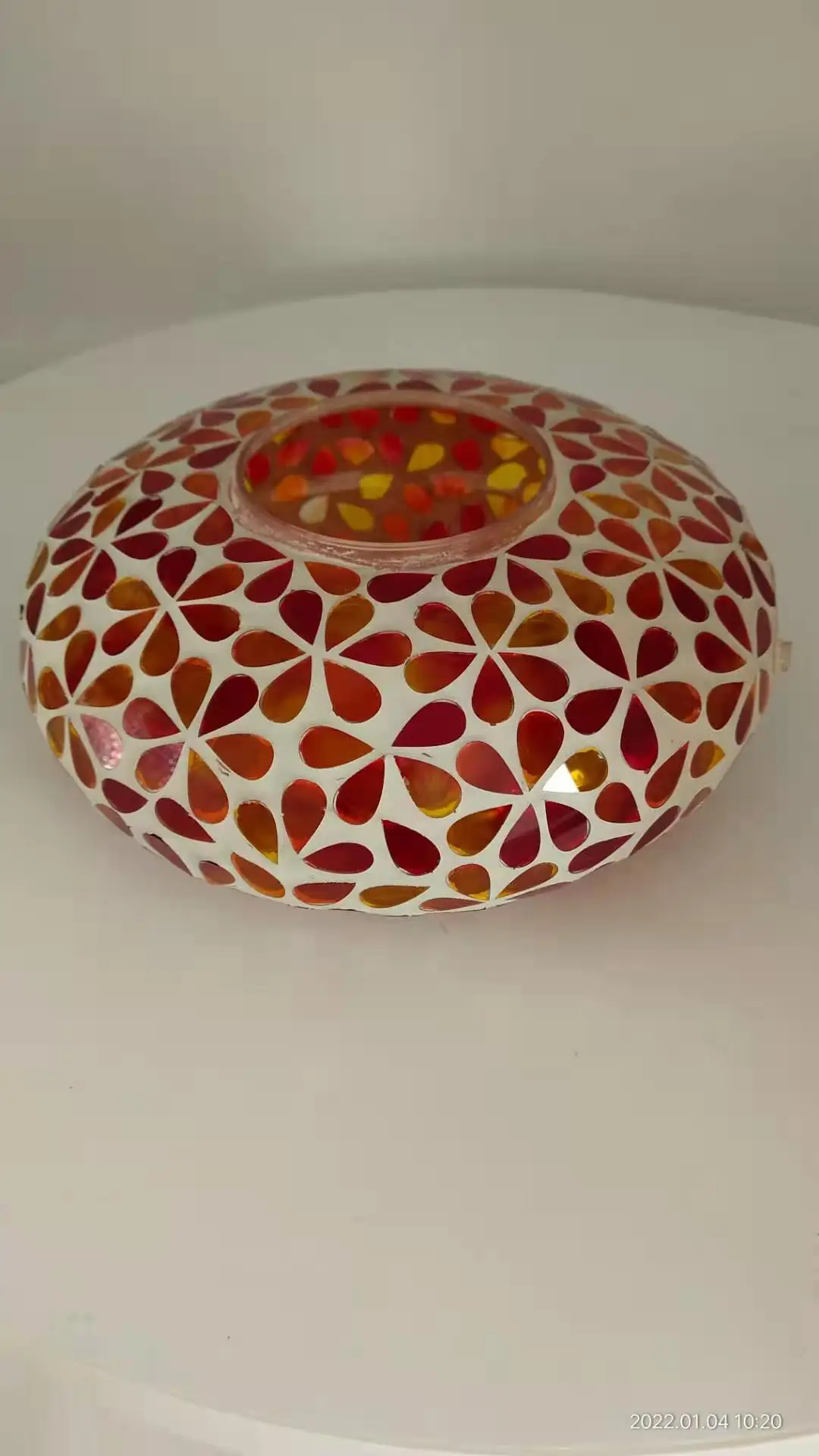 Mosaic Acrylic Bird Water Feeder Waterproof Mosaic Bird Feeder Hot Sell Glass Customized Bowls Garden Decoration Multicolor