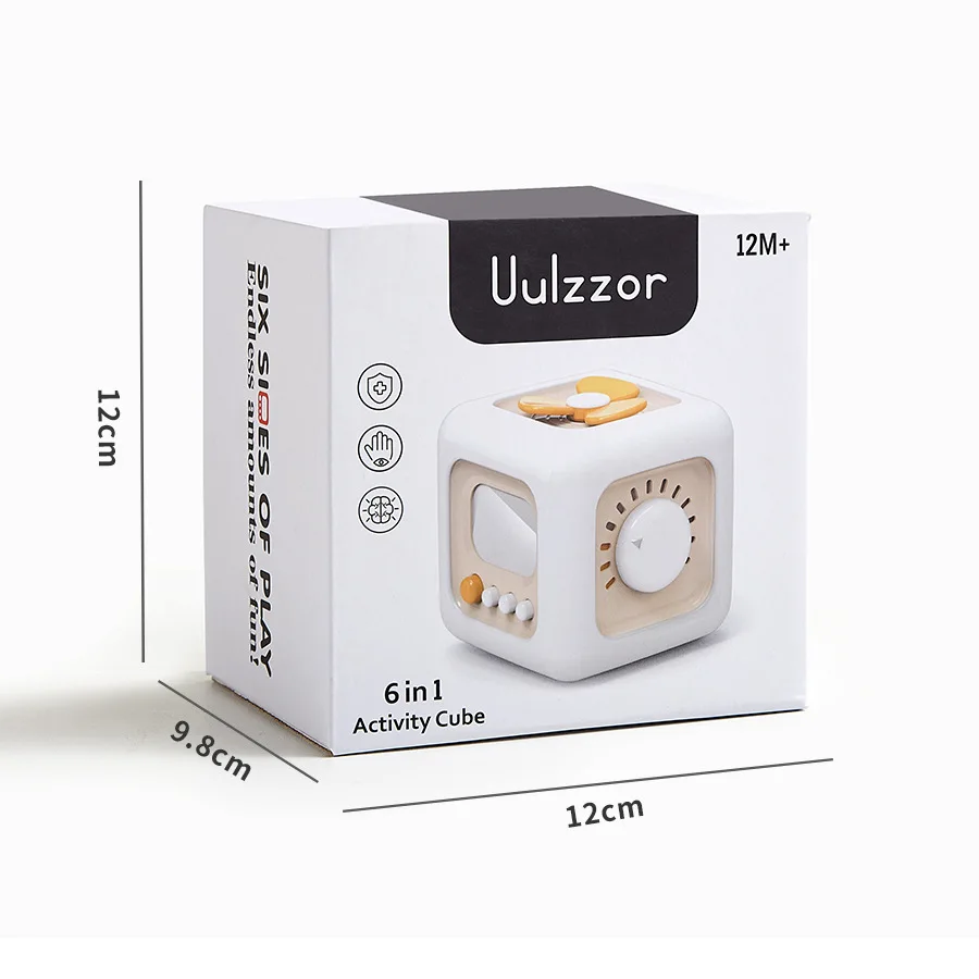 Cartoon Activity Cube Baby Educational Toys Fine Motor Skill Brain Montessori Infant Sensory Toy Baby Busy Board Cube Toy