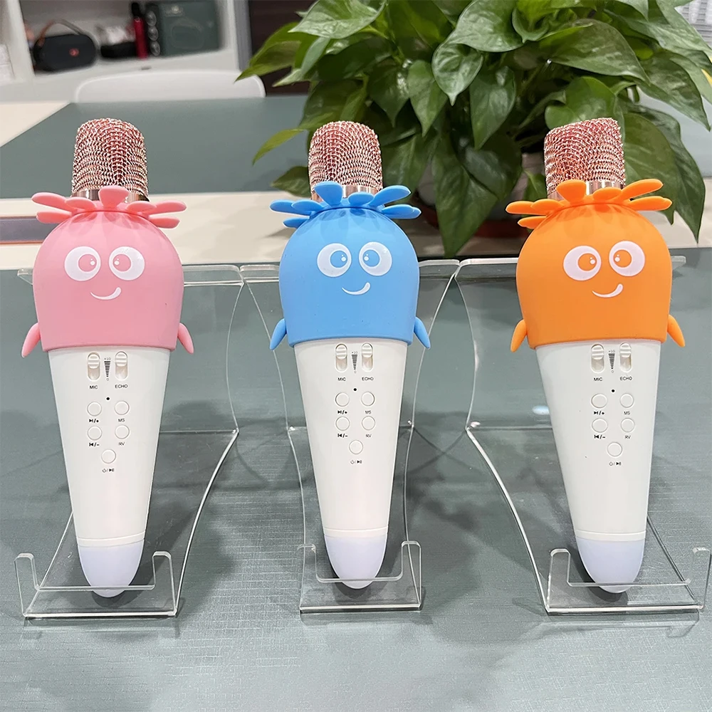 Portable Wireless Karaoke Microphone with Speaker Kids Handheld Karaoke Player for Home Party Music Singing Playing