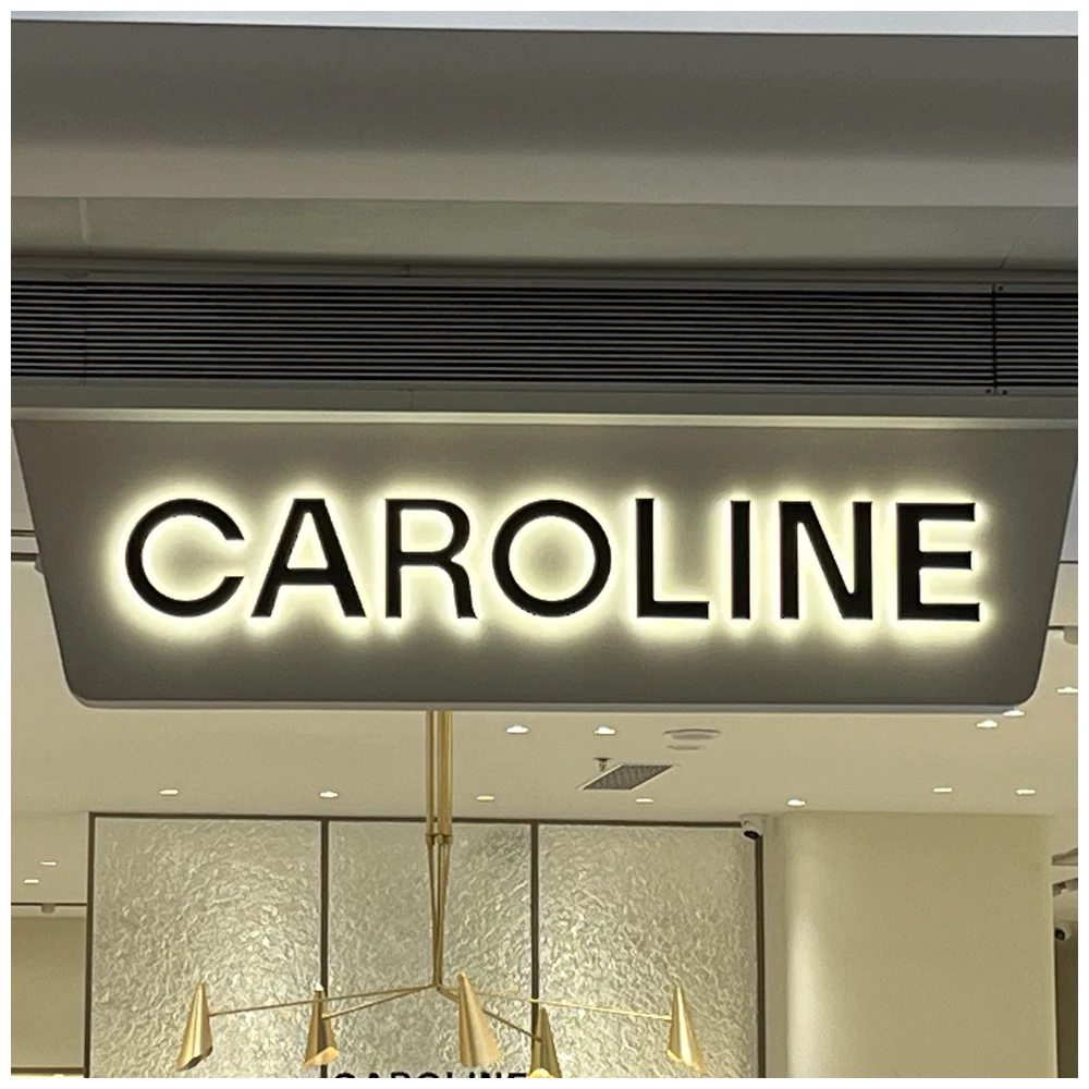 Custom Advertising led business metal backlit sign 3d illuminated logo letter sign electric outdoor custom store front sign