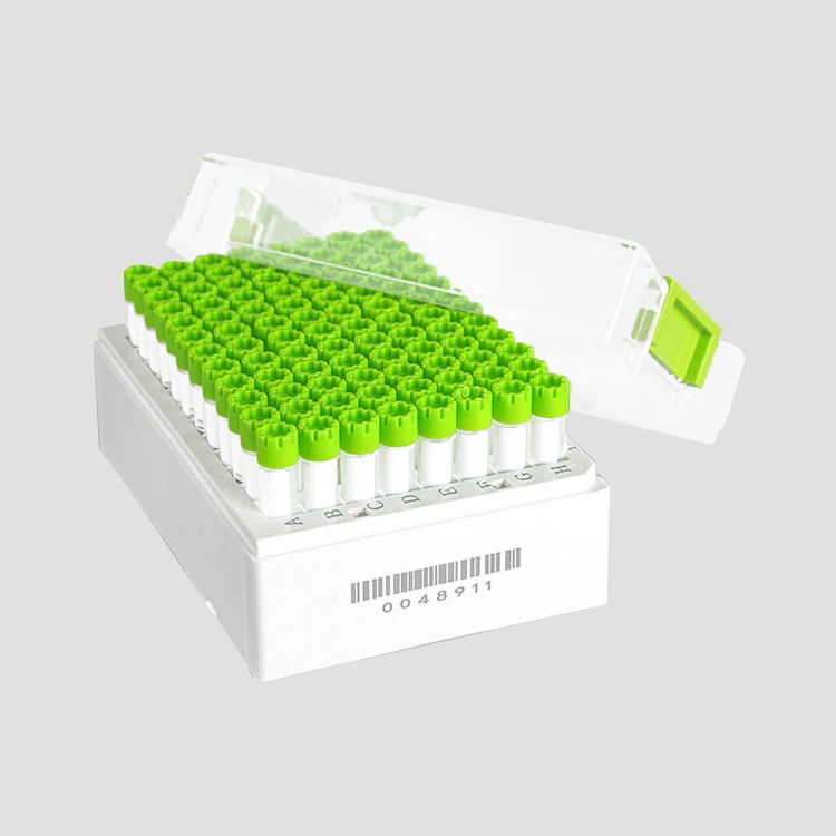 Medical laboratory supplies sterile cryogenic tubes medical grade PP sterile 1.2ml SBS 2D cryogenic vial
