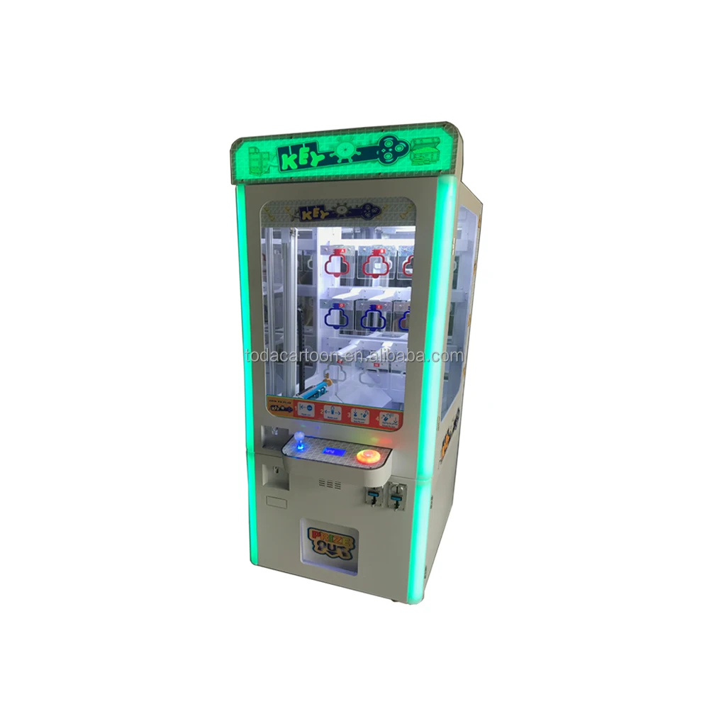 Toda coin operated prize vending toys arcade golden key master game machine mini key master vending game machine