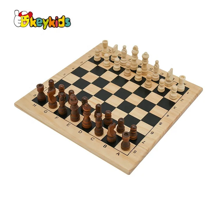New design children educational wooden international chess W11A053