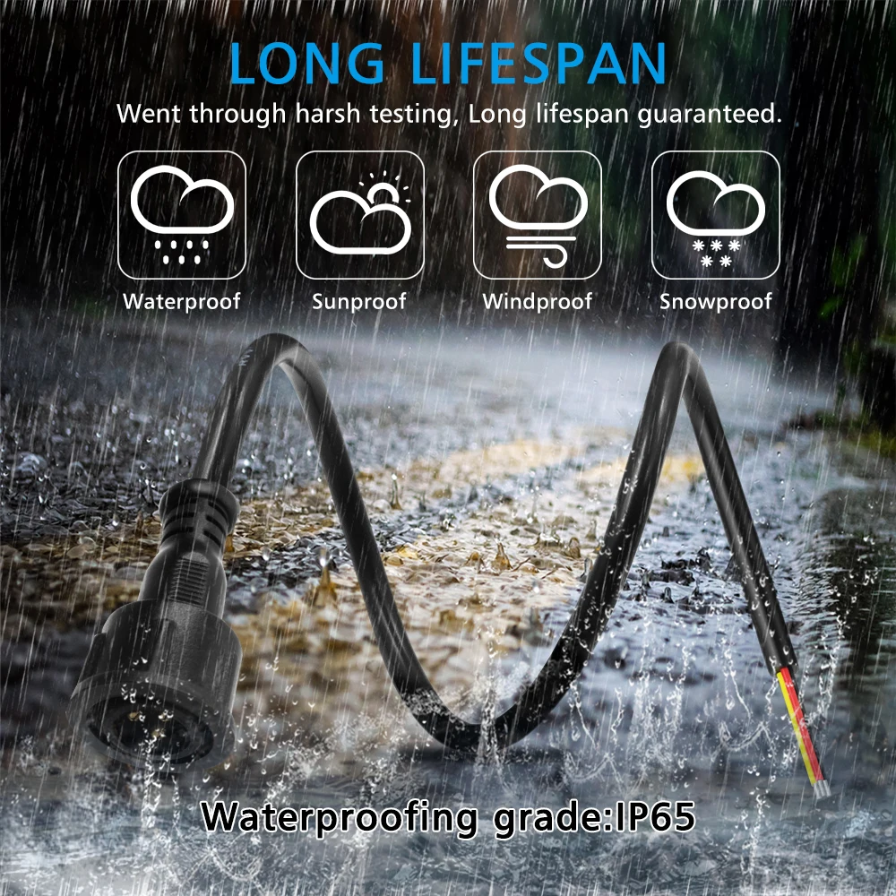 ETOP 3-жильный черный водонепроницаемый Коннектор со штекером/гнездом, длина 50 см, каждый провод 18awg с xconnector