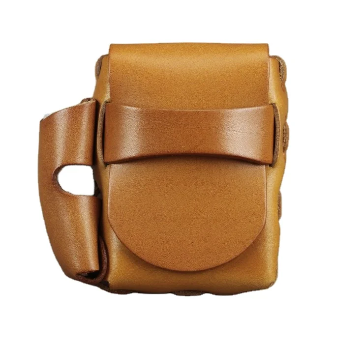 Кожаный Портсигар в стиле ретро, держатель для зажигалки, табачная трубка, плотный портсигар, сигаретный набор, набор для курения, мужской подарок