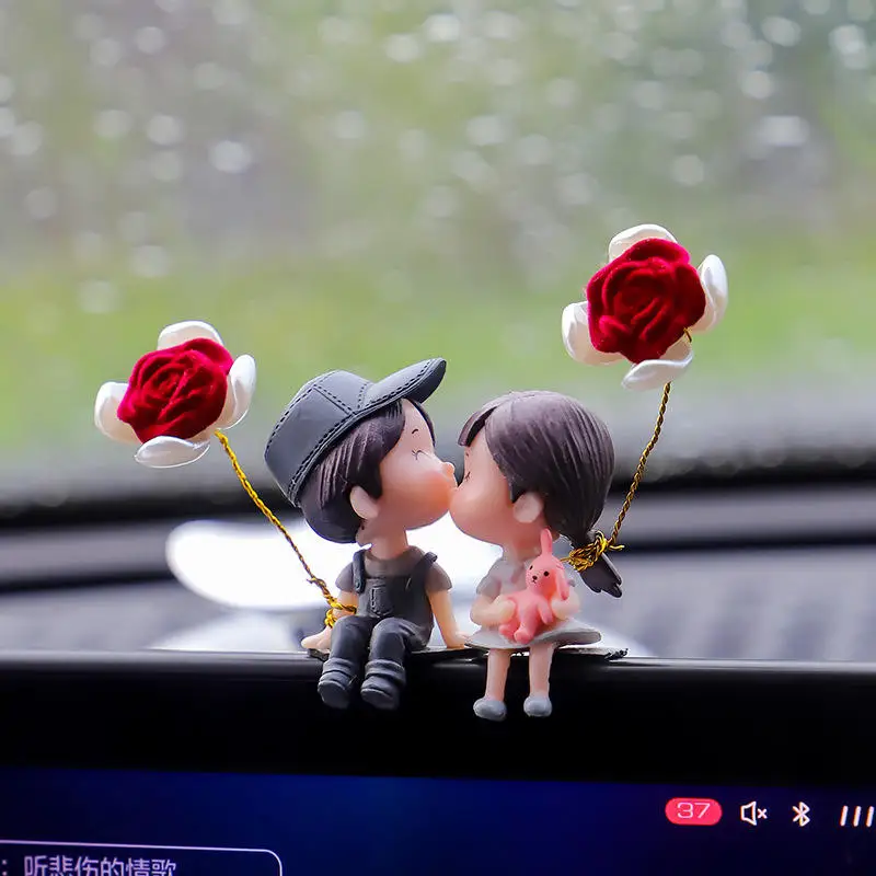 CARTOON COUPLE ACCESSORIES SUPPLIES GIFT DECORATION CENTER CONSOLE INTERIOR