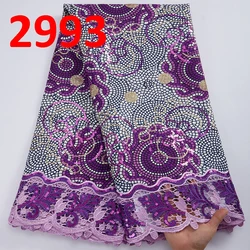 2993 Nigerian Style Colorful Printed Wax Lace High Quality Embroidery Ankara Wax Fabric Pretty Guipure Cord Lace Fabric