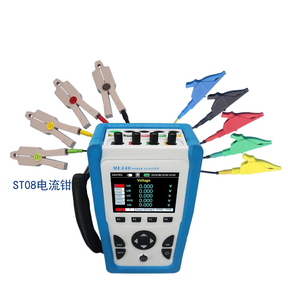 Meatrol ME440 1000A Electric Power Meter Power data logger Rogowski Power quality analyzer