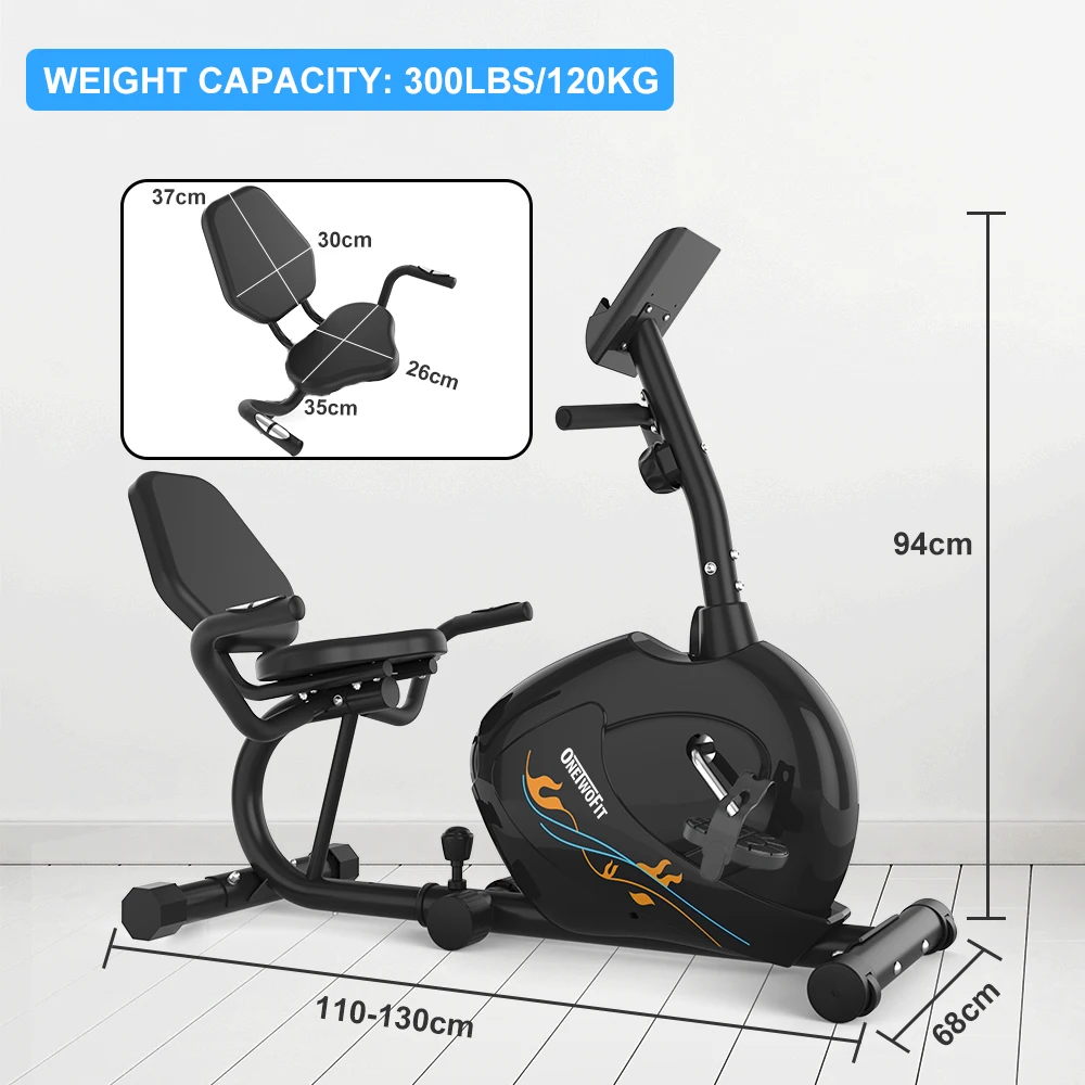 OneTwoFit High quality Indoor Fitness Exercise Bike 4KG lazy car indoor bike elliptical bike for home use