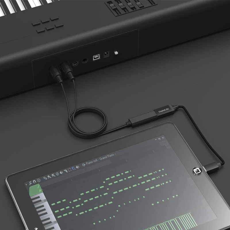 Кабель с разъемом USB типа C интерфейс миди-flykantech MIDI-C01 | USB 5PIN показывающие внутреннюю/наружную миди интерфейсный кабель конвертер постоянного тока до PC музыкальная клавиатура