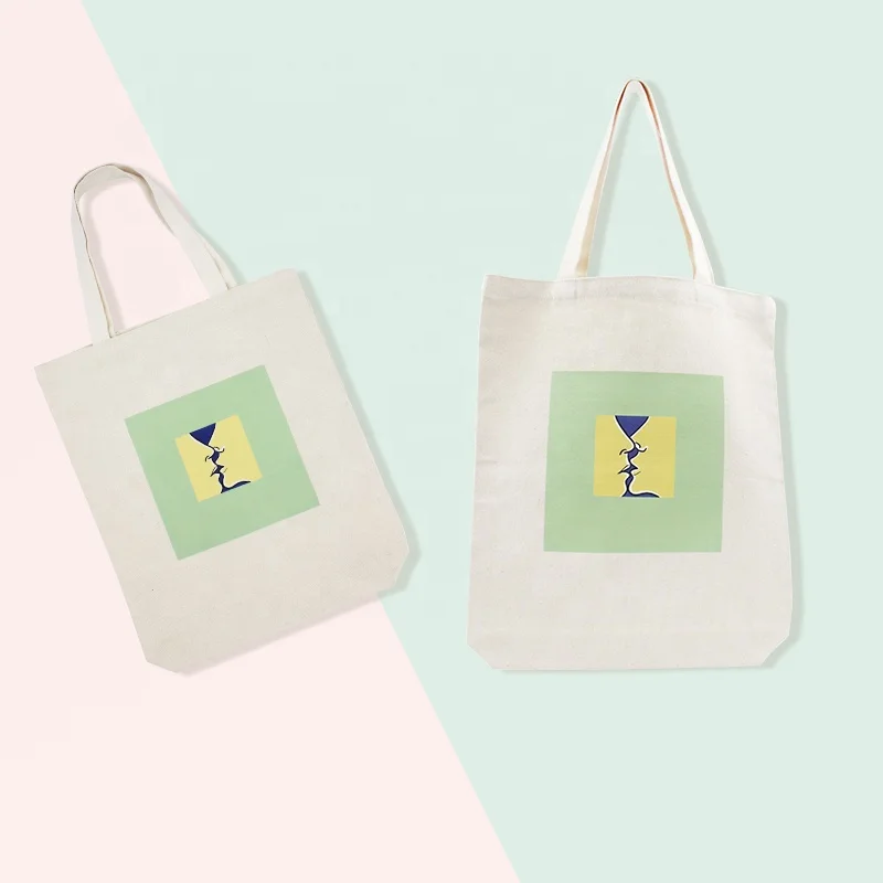 
Micani Hot Sale Promotional Advertising Custom Printed Logo Recycle Organic Cotton Canvas Tote Shopping Bag 