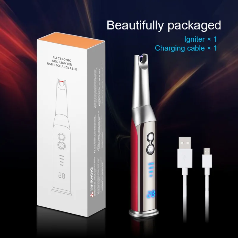 Wholesale high quality exquisite long handle lighter cigarette electric lighter usb lighters