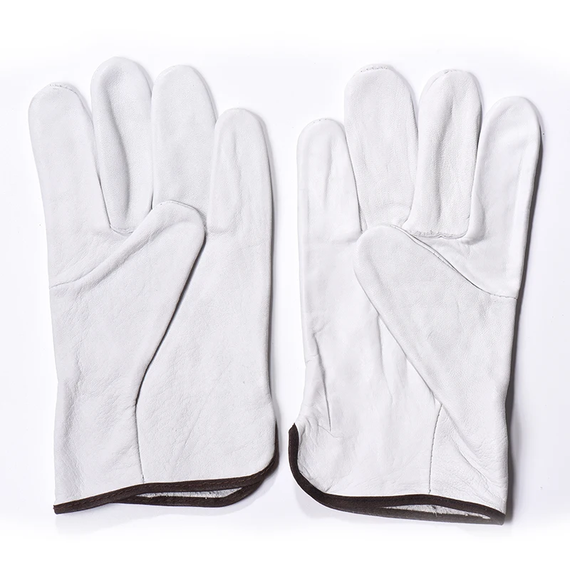 Welding Work Glove Function Fire Proof Soft Fire Resistant Grain Goatskin Leather Glove