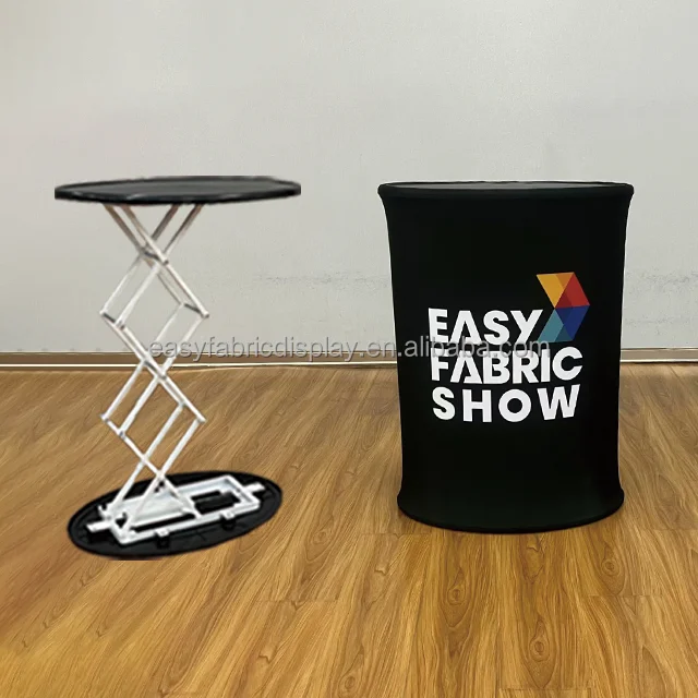 Portable Model Automatic Pop up Counter Table Fabric Top with Aluminium & Steel Frame for Promotions Events Exhibition booth