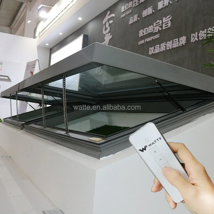 
China Manufacturer Home 550*1180 Roofing Skylight Window Hatches House Led Lights Roof Glass Windows Building Materials 
