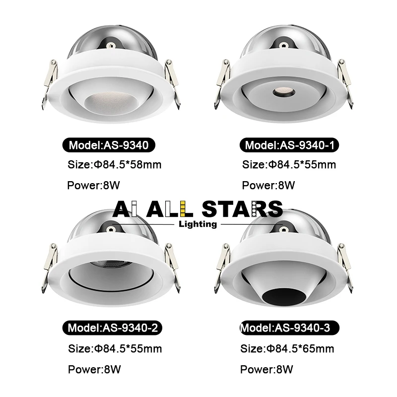 Manufacturer LED Downlights Spotlight Ceiling Down Lights Recessed Anti-glare Inner Spot Lights New Design