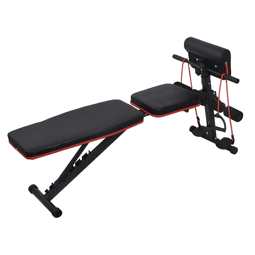 
New Multifunctional Foldable Dumbbell Bench 7 Gear Backrest Sit Up AB Abdominal Fitness Bench Weightlifting Training Equipment 