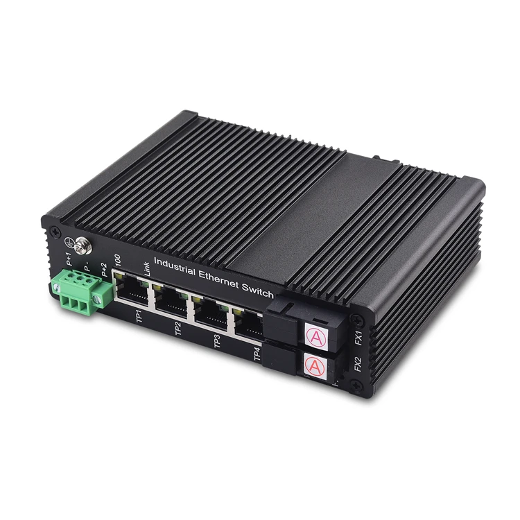2021 New Hot Sale Unmanaged Gigabit 2 Optical 4 Electric Industrial Grade Switch