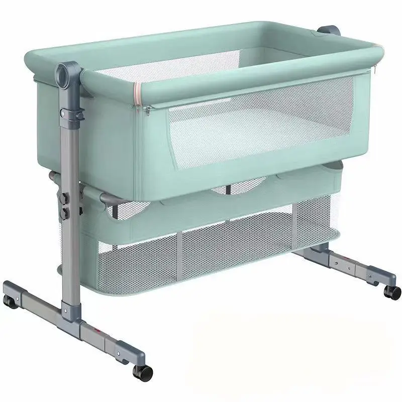  Multi Function Foldable Portable electronic Baby Cot Swing crib and cot for twins children