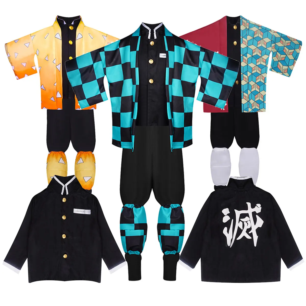 Anime Demon Slayer Costume Kimetsu  haori Yaiba Tanjirou Kamado Nezuko Cosplay Women and Men Adult Kid Kimono Cosplay Full Sets clothes